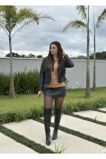 BLUSAO FEMININO MOLETOM CAPUZ CLC - Bege