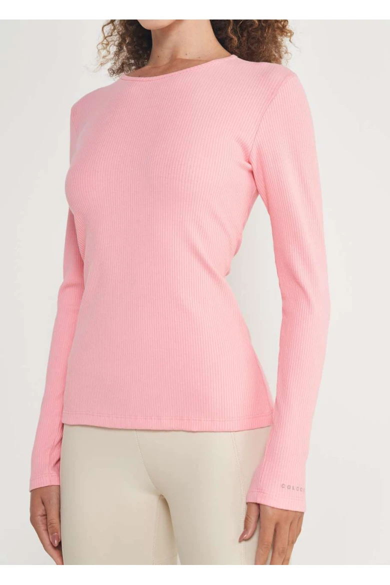 Blusa Feminina Canelada Manga Longa Colcci Sport - Rosa
