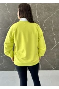 Blusão Feminino Alongado Amplo London Sommer - Amarelo neon