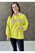 Blusão Feminino Alongado Amplo London Sommer - Amarelo neon