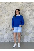 Blusão Feminino Colcci Sport Logomania - Azul bic