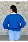 Blusão Feminino Colcci Sport Logomania - Azul bic