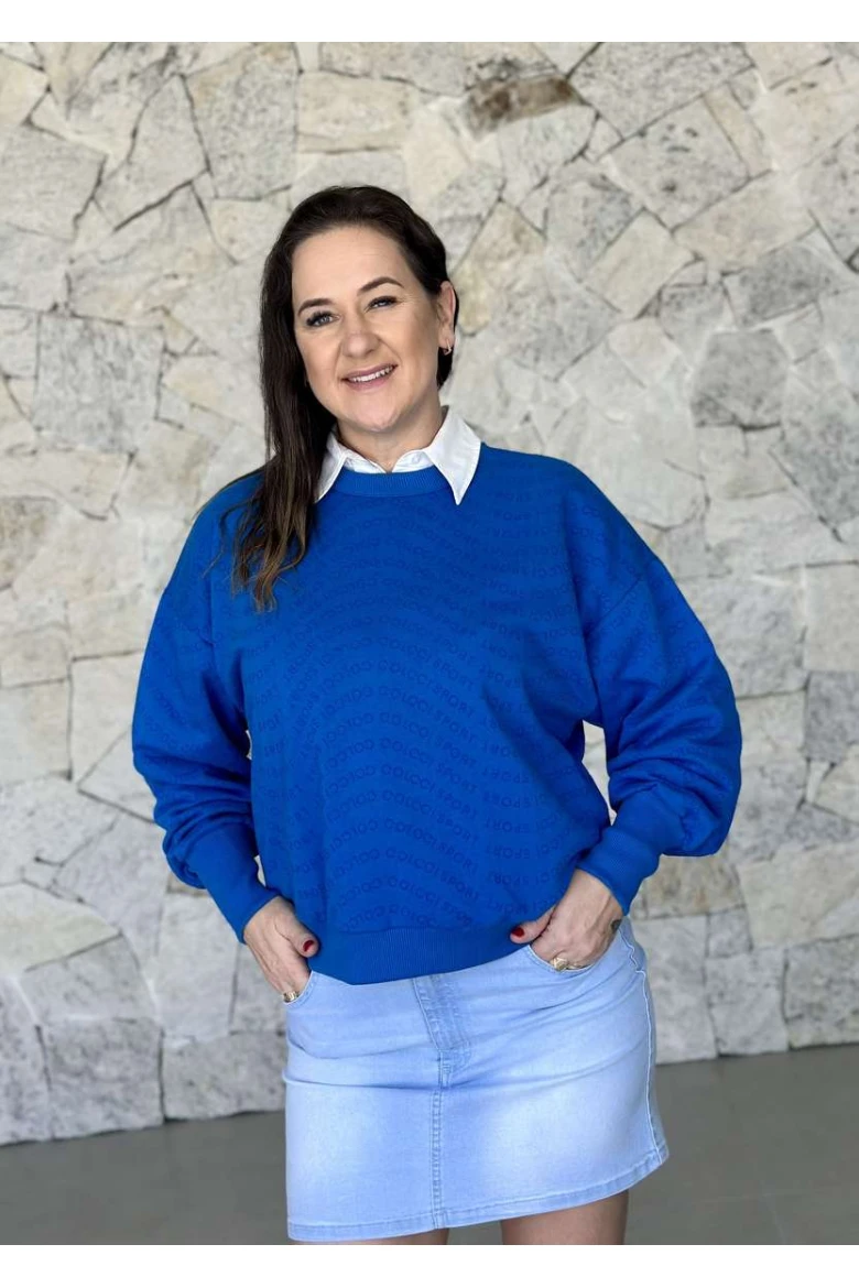 Blusão Feminino Colcci Sport Logomania - Azul bic