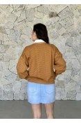 Blusão Feminino Colcci Sport Logomania - Marrom