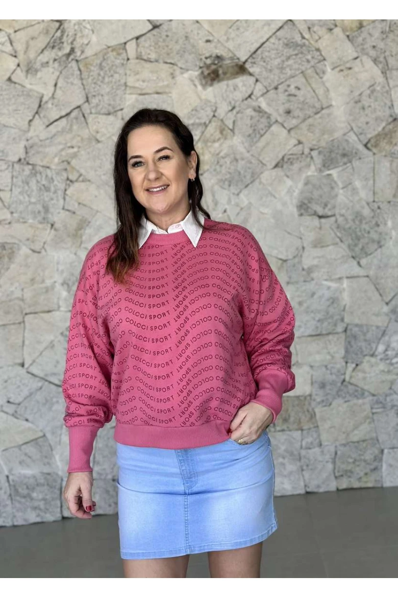 Blusão Feminino Colcci Sport Logomania - Rosa