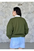 Blusão Feminino Colcci Sport Logomania - Verde musgo