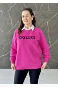 Blusão Feminino Moletom Colcci Logo Veludo - Pink