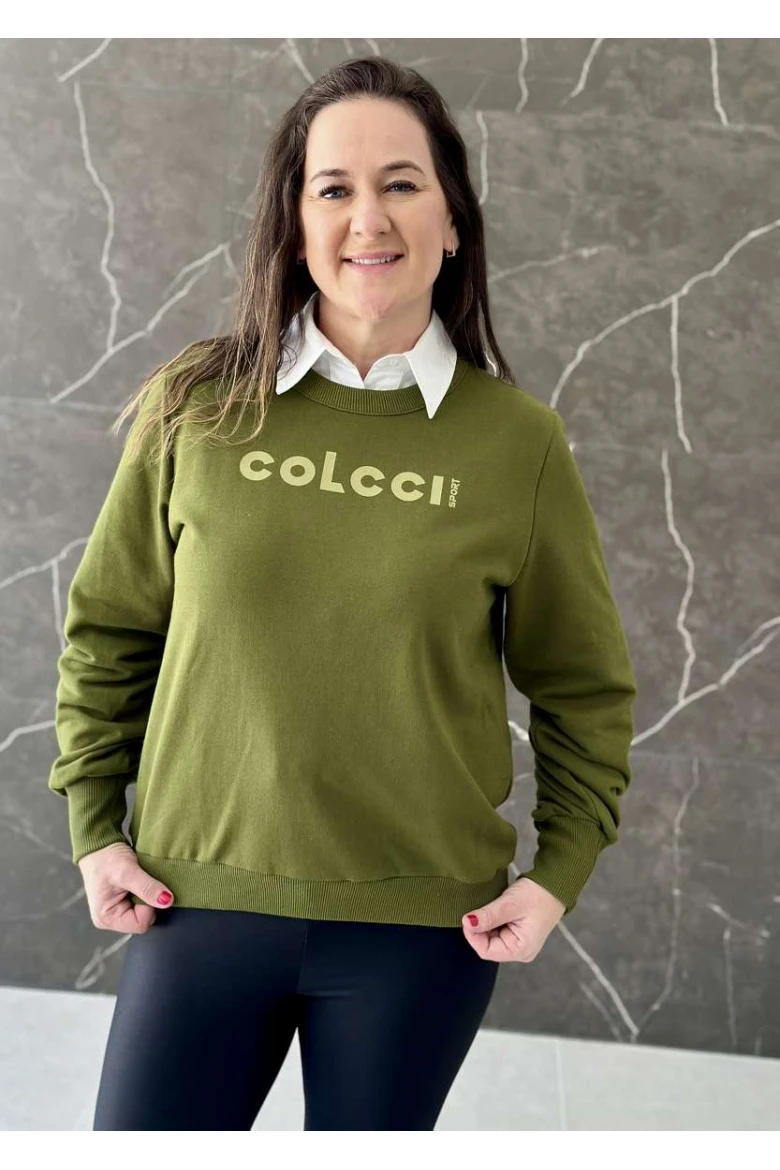 Blusão Feminino Moletom Colcci Sport - Verde musgo