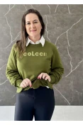 Blusão Feminino Moletom Colcci Sport - Verde musgo