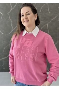 Blusão Moletom Logo Emborrachada Colcci - Rosa chiclete