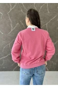 Blusão Moletom Logo Emborrachada Colcci - Rosa chiclete