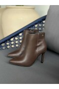 BOTA FEMININA CANO CURTO DETALHE DOURADO VIZZANO - Marrom