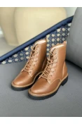 Bota Coturno Cano Curto Vizzano Napa Floather - Caramelo