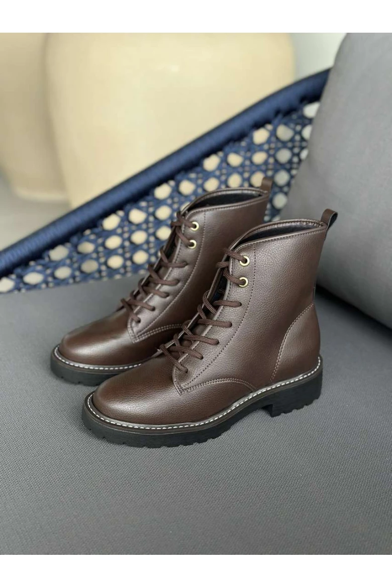 Bota Coturno Cano Curto Vizzano Napa Floather - Marrom