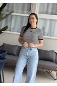CALÇA FEMININA NEXO LUA JEANS WIDE LEG - Jeans claro