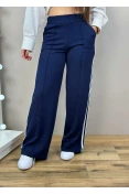 Calça Feminina Esporte Faixa Lateral - Marinho