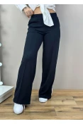 Calça Feminina Esporte Faixa Lateral - Preto