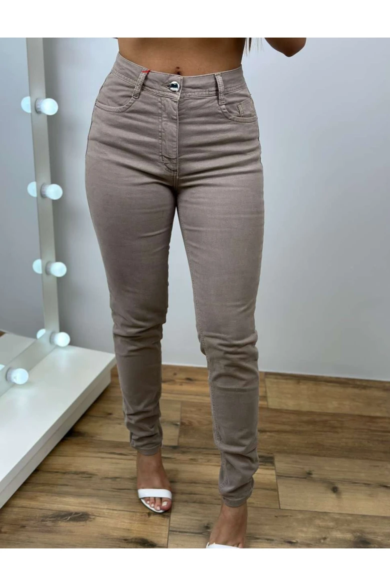 Calça Feminina Sarja Colorstoned Sinny voox - Bege