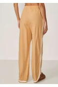 Calça Pantalona Viscose Colcci Sport Friso Lateral - Bege