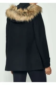 Casaco Feminino Colcci com Pêlo na Touca - Preto