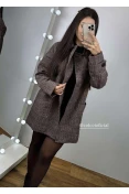 Casaco Feminino Tweed Xadrez Colcci - Marrom