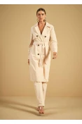 Casaco Trench Coat Sarja Sommer - Areia