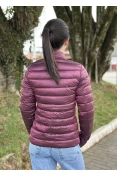 JAQUETA FEMININA BLUE ROSE POLIAMIDA METALIZADA - Bordo