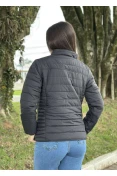Jaqueta feminina Blue Rose Peluciada poliamida - Preto