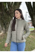 Jaqueta feminina Blue Rose Peluciada poliamida - Verde oliva