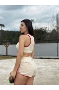 SHORTS FITNESS COLCCI SPORT TECIDO ATOALHADO - Bege