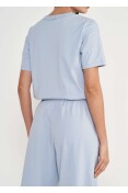 T-Shirt Feminina Logo Bordada Colcci Sport - Azul claro