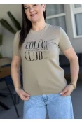 T-shirt Feminina Colcci Club - Bege