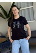 T-shirt Feminina Colcci Club - Preto