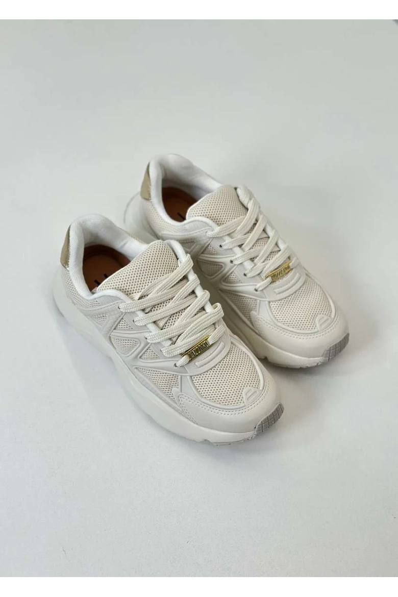TENIS FEMININO VIZZANO NYLON KANSAS BRILHO ITALIA - Creme