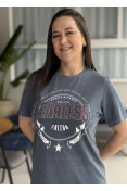 VESTIDO CAMISETAO TRITON EST BORN TO BE FEARLESS - Cinza
