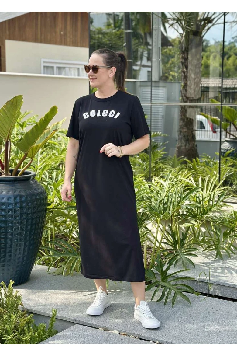 Vestido Malha Midi Colcci - Preto