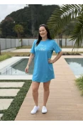 vestido camisetão girls Colcci - Azul claro