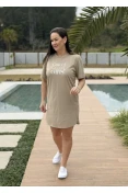 vestido camisetão girls Colcci - Bege