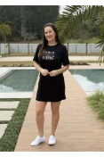 vestido camisetão girls Colcci - Preto