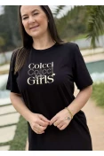 vestido camisetão girls Colcci - Preto